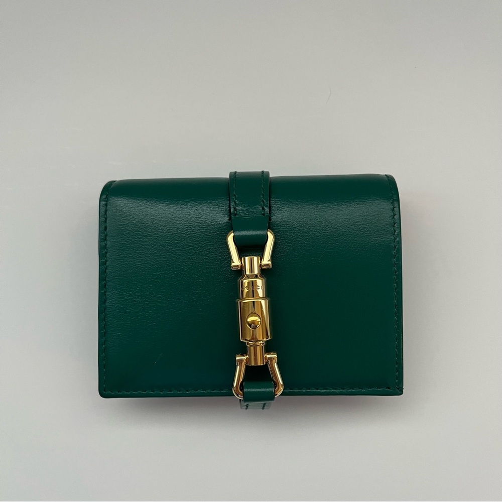 Gucci Jackie 1961 Card Case Wallet in Emerald Green - Picture 6 of 17